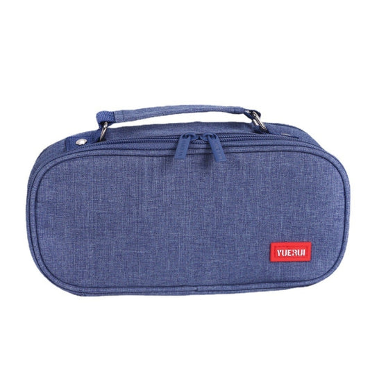 Large Capacity Multi-layer Portable Stationery Bag Canvas Pen Bag(Blue) - Pen Holder by PMC Jewellery | Online Shopping South Africa | PMC Jewellery