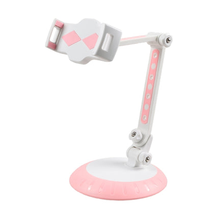 CJ-010 Rotating Desktop Tablet Bracket Foldable Online Learning Support Bracket(Pink White) - Desktop Holder by PMC Jewellery | Online Shopping South Africa | PMC Jewellery