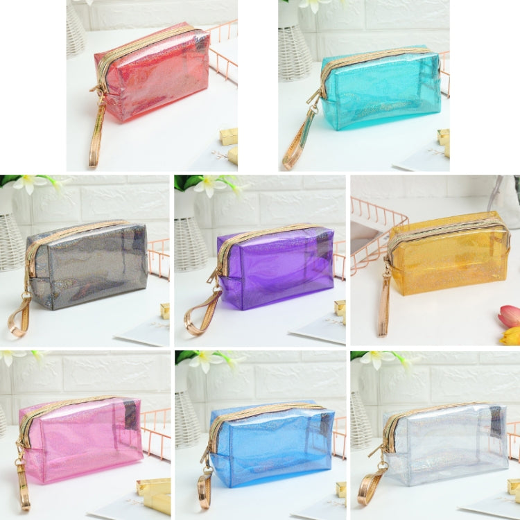 PVC Laser Transparent Portable Cosmetic Bag Travel Toiletry Bag(Red) - Storage Boxes by PMC Jewellery | Online Shopping South Africa | PMC Jewellery