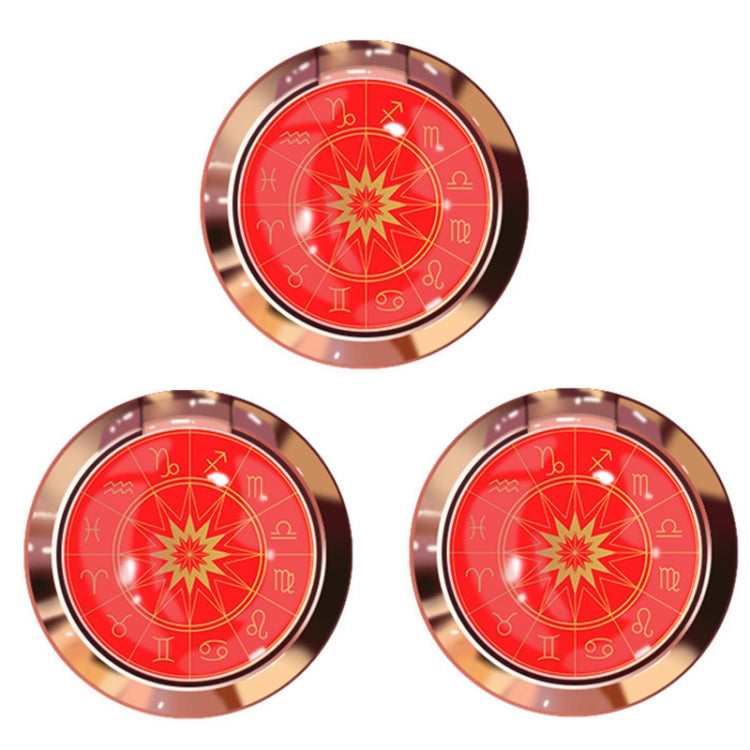 3 PCS Epoxy Constellation Mobile Phone Ring Holder Ring Buckle(Lucky Red) - Ring Holder by PMC Jewellery | Online Shopping South Africa | PMC Jewellery