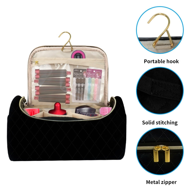 Travel Cosmetic Bag Curler Accessories Storage Bag(Black) - Storage Boxes by PMC Jewellery | Online Shopping South Africa | PMC Jewellery