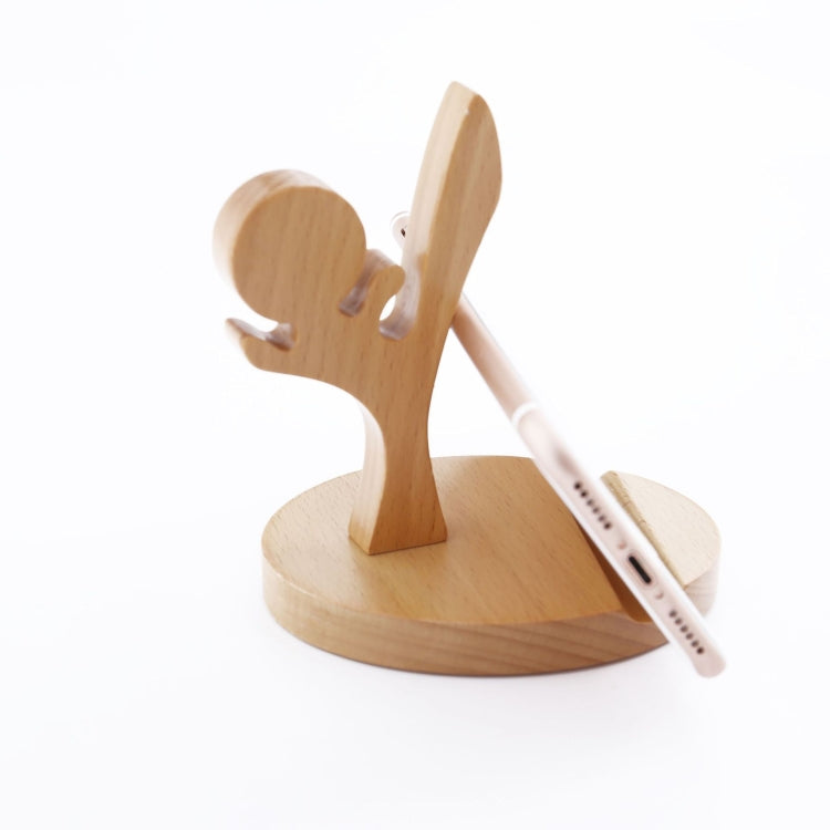 Wooden Mobile Phone Bracket Beech Lazy Mobile Phone Holder,Style: Kung Fu - Desktop Holder by PMC Jewellery | Online Shopping South Africa | PMC Jewellery