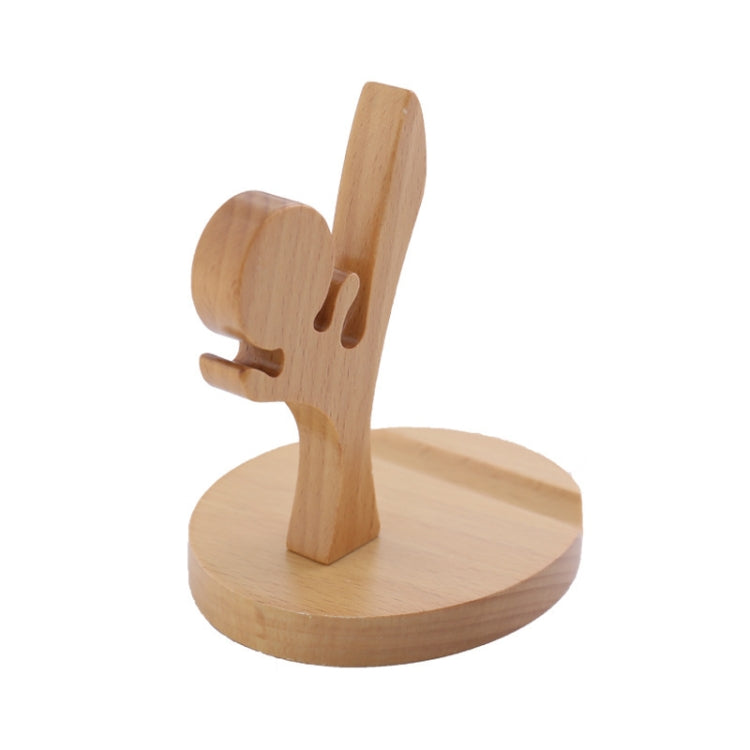 Wooden Mobile Phone Bracket Beech Lazy Mobile Phone Holder,Style: Kung Fu - Desktop Holder by PMC Jewellery | Online Shopping South Africa | PMC Jewellery