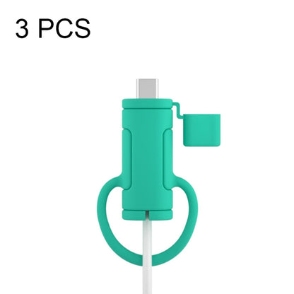 3 PCS Soft Washable Data Cable Silicone Case For Apple, Spec: Type-C (Mint Green) - Cable Organizer by PMC Jewellery | Online Shopping South Africa | PMC Jewellery