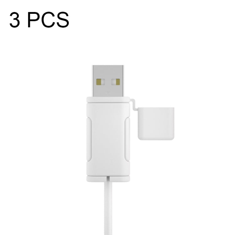 3 PCS Soft Washable Data Cable Silicone Case For Apple, Spec: USB (White) - Cable Organizer by PMC Jewellery | Online Shopping South Africa | PMC Jewellery