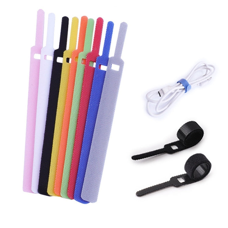 50 PCS Needle Shape Self-adhesive Data Cable Organizer Colorful Bundles 15 x 300mm(Black) - Cable Organizer by PMC Jewellery | Online Shopping South Africa | PMC Jewellery