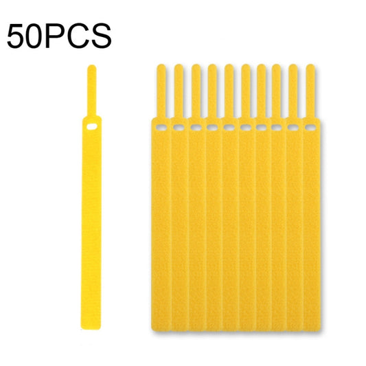 50 PCS Needle Shape Self-adhesive Data Cable Organizer Colorful Bundles 15 x 300mm(Yellow) - Cable Organizer by PMC Jewellery | Online Shopping South Africa | PMC Jewellery