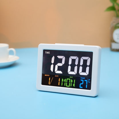 G2000 Color Screen Date Temperature Display Alarm Clock Desk Clock(White) - Alarm Clocks by PMC Jewellery | Online Shopping South Africa | PMC Jewellery