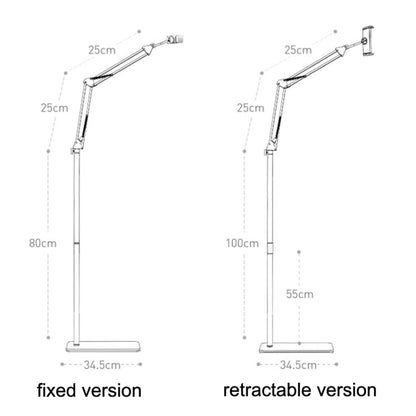 SSKY L10 Home Cantilever Ground Phone Holder Tablet Support Holder, Style: Fixed+Desktop Clip (White) - Lazy Bracket by SSKY | Online Shopping South Africa | PMC Jewellery