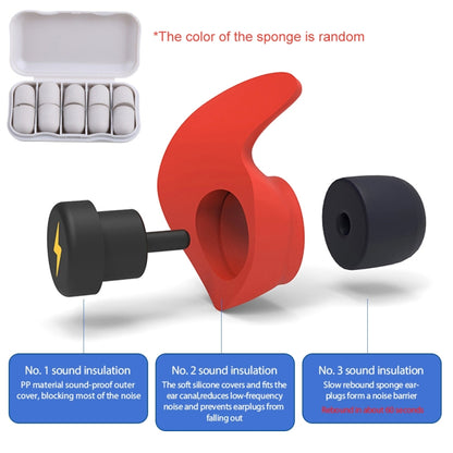 Anti-noise Sleep Earplugs Soundproof Earplugs(Red) - Ear Care Tools by PMC Jewellery | Online Shopping South Africa | PMC Jewellery