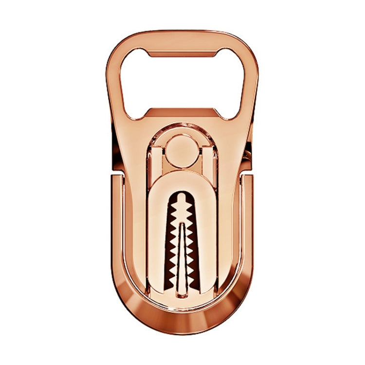 Multifunction Car Air Vent Phone Holder Finger Ring Phone Bracket Bottle Opener(Rose Gold) - Ring Holder by PMC Jewellery | Online Shopping South Africa | PMC Jewellery