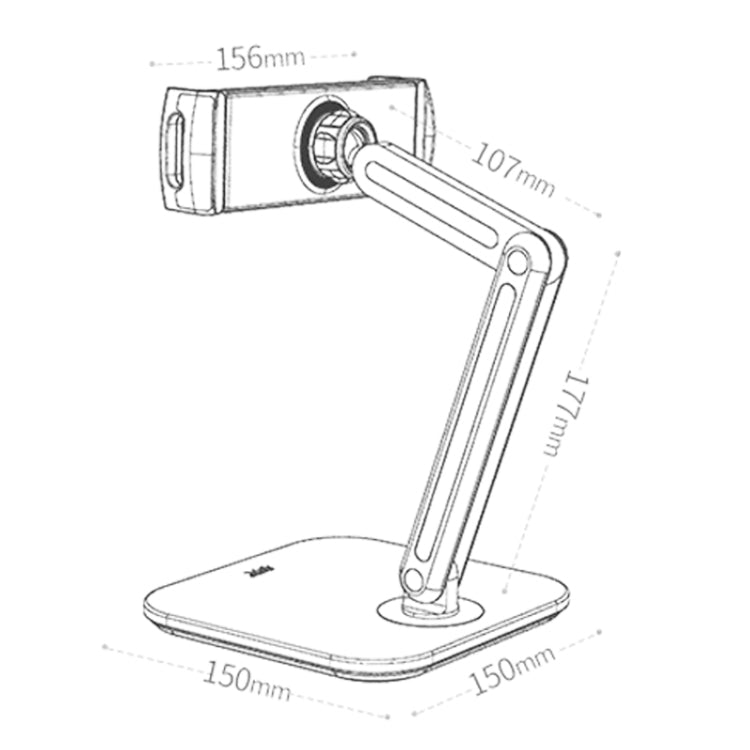 SSKY X38 Desktop Phone Tablet Stand Folding Online Classes Support, Style: Long Arm Charging Version (White) - Desktop Holder by SSKY | Online Shopping South Africa | PMC Jewellery