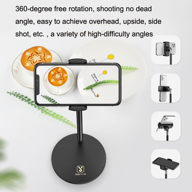 SSKY L15 Shooting Live Multi-Functional Desktop Phone Support White - Desktop Holder by SSKY | Online Shopping South Africa | PMC Jewellery