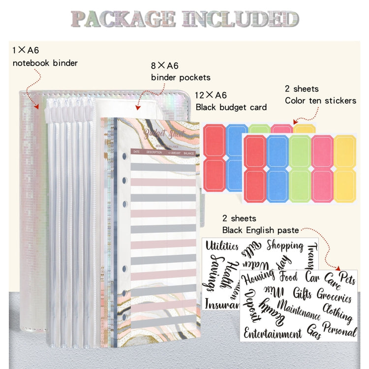 A6 Illusion Magic Square Loose-leaf PU Notebook Cash Budget Book(Milk Tea) - Notebooks by PMC Jewellery | Online Shopping South Africa | PMC Jewellery