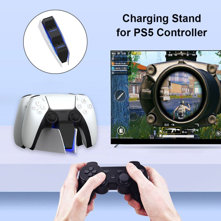 HONCAM For PS5 Gamepad Charger Dual Dock Charger(Black) - Charger & Power by HONCAM | Online Shopping South Africa | PMC Jewellery