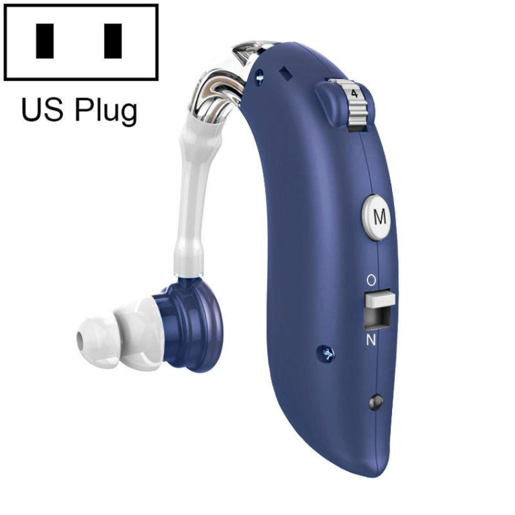 GM-105 Smart Noise Cancelling Ear-hook Rechargeable Elderly Hearing Aids, Spec: US Pulg(Blue) - Hearing Aids by PMC Jewellery | Online Shopping South Africa | PMC Jewellery