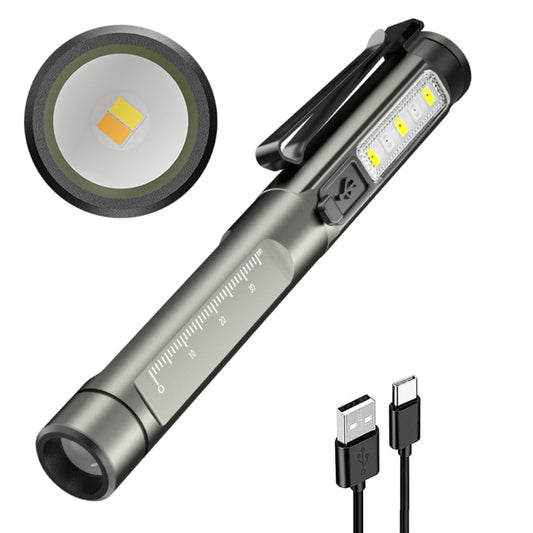 DT005 LED White + Yellow Pen Light Rechargeable Flashlight Doctor Nurse Pen Lighting - LED Flashlight by PMC Jewellery | Online Shopping South Africa | PMC Jewellery