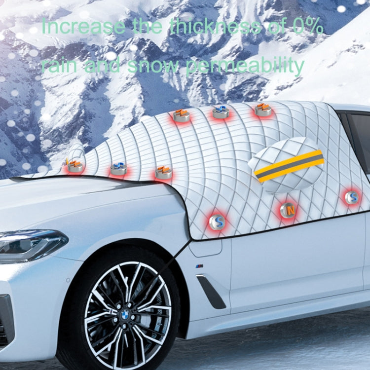 SUITU R-3945 Car Winter Front Glass Snow Shield Defrost Sunshade Thickened Car Clothing, Style: 5 Magnets With Earmuffs - Window Foils & Solar Protection by SUITU | Online Shopping South Africa | PMC Jewellery