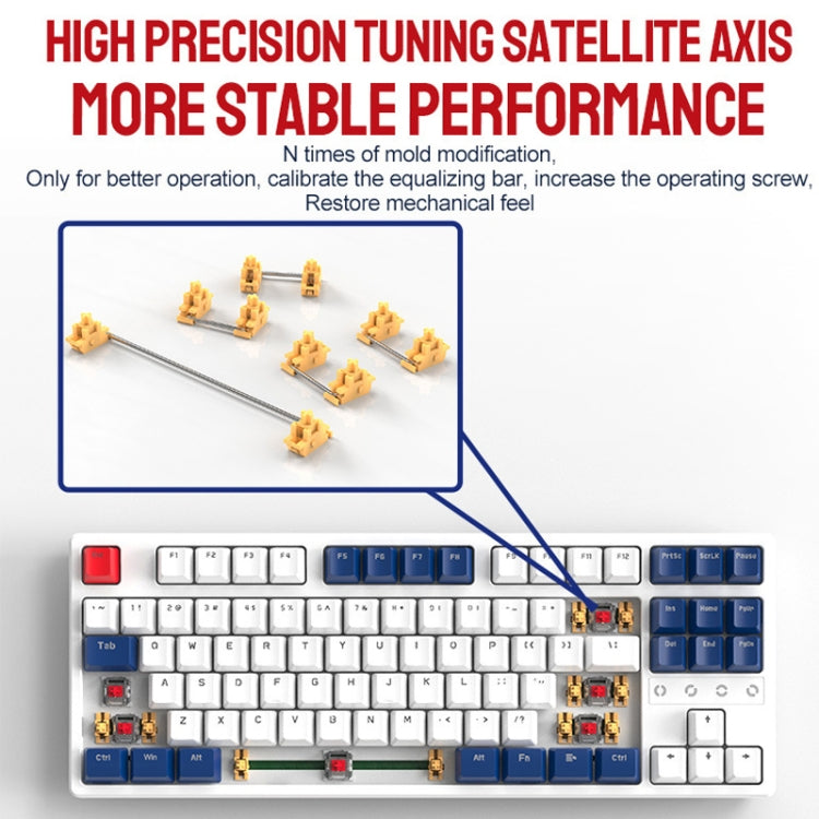 ZIYOU LANG K87 87-key RGB Bluetooth / Wireless / Wired Three Mode Game Keyboard, Cable Length: 1.5m, Style: Banana Shaft (Micr-light) - Wireless Keyboard by ZIYOU LANG | Online Shopping South Africa | PMC Jewellery