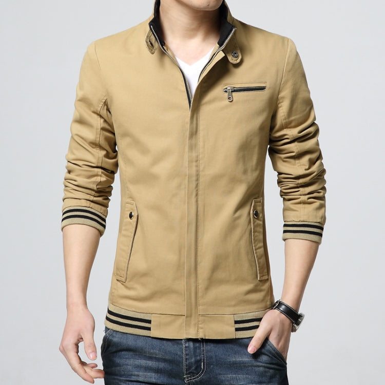 8803 Men Jacket Casual Coat, Size: M(Khaki) - Loose Coat by PMC Jewellery | Online Shopping South Africa | PMC Jewellery