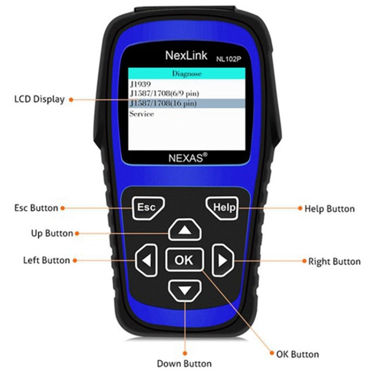 NexLink NL102P Diesel Mechanical Heavy Truck Car 2 In 1 Car Scanner OBD2 Detection - Electronic Test by NexLink | Online Shopping South Africa | PMC Jewellery