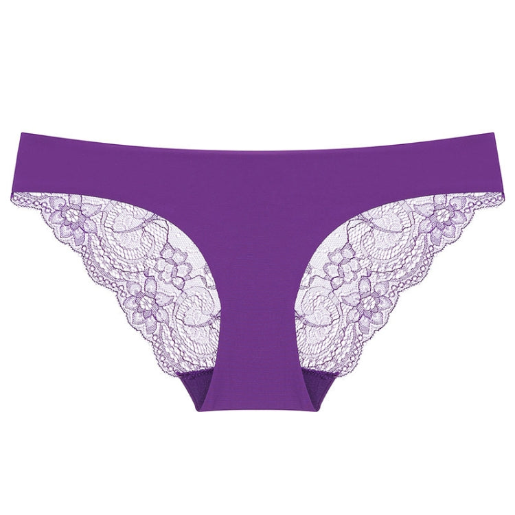 606 3pcs Sexy Lace One-piece Perspective Low-waist Ladies Underwear, Size: S(Deep Purple) - Ladies Underwear by PMC Jewellery | Online Shopping South Africa | PMC Jewellery