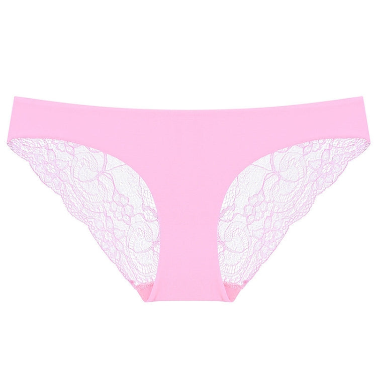 606 3pcs Sexy Lace One-piece Perspective Low-waist Ladies Underwear, Size: S(Pink) - Ladies Underwear by PMC Jewellery | Online Shopping South Africa | PMC Jewellery
