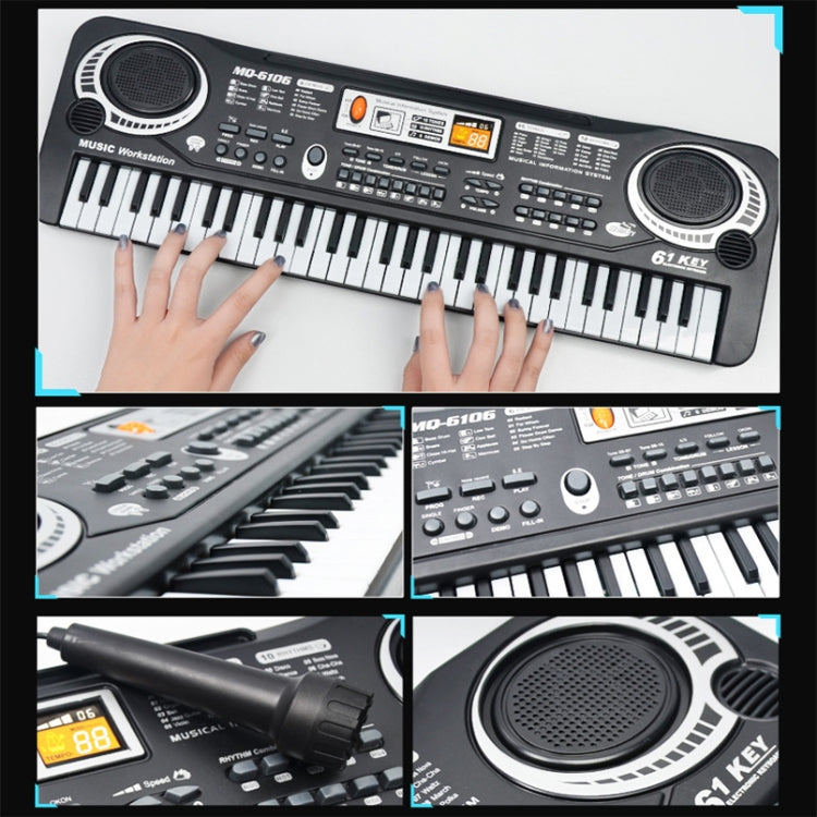 MQ6106 61-Keys Multifunctional Electronic Organ Children Toy with Microphone, Spec: USB Charging - Keyboard Instruments by PMC Jewellery | Online Shopping South Africa | PMC Jewellery