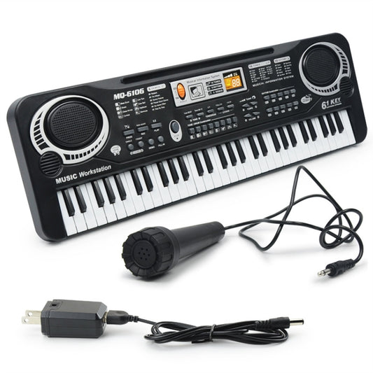 MQ6106 61-Keys Multifunctional Electronic Organ Children Toy with Microphone, Spec: US Plug - Keyboard Instruments by PMC Jewellery | Online Shopping South Africa | PMC Jewellery