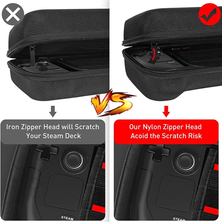 For Steam Deck Game Console Storage Bag Handheld EVA Oxford Cloth Hard Bag(1680D Black) - Accessories by PMC Jewellery | Online Shopping South Africa | PMC Jewellery