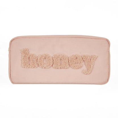 H6572 Letter Embroidered Nylon Travel Toiletry Bag Portable Cosmetic Bag(Pink) - Storage Boxes by PMC Jewellery | Online Shopping South Africa | PMC Jewellery