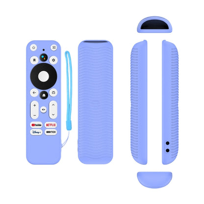 For ONN Android TV 4K UHD Streaming Device Y55 Anti-Fall Silicone Remote Control Cover(Luminous Blue) - Remote Control Covers by PMC Jewellery | Online Shopping South Africa | PMC Jewellery