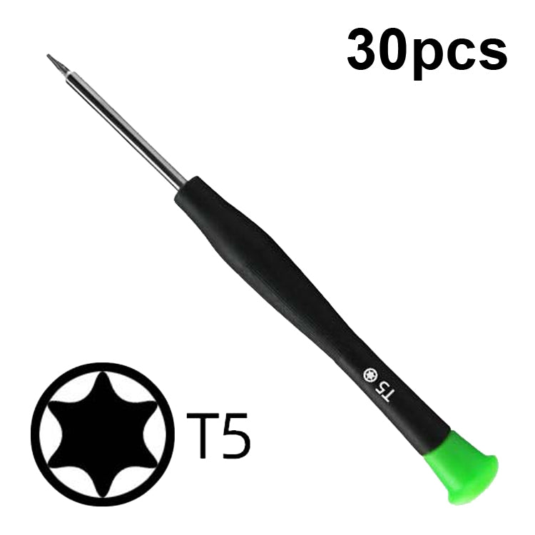 30pcs Color Hat Screw Batch Digital Mobile Phone Clock Maintenance Tool, Series: T5 Hexagon - Screwdriver by PMC Jewellery | Online Shopping South Africa | PMC Jewellery