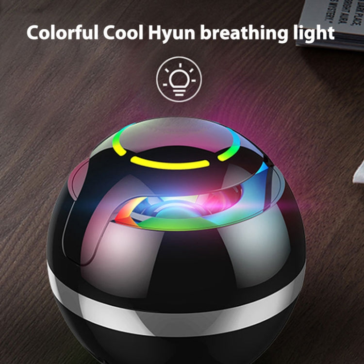 GS009 Bluetooth 4.2 Round Ball Small Speaker With Colorful Light Support TF Card / FM(Blue) - Desktop Speaker by PMC Jewellery | Online Shopping South Africa | PMC Jewellery