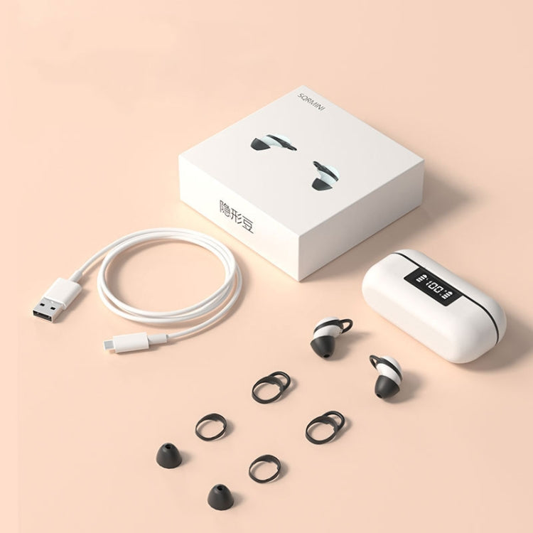 X999 Mini Wireless Noise Reduction With Digital Display Charging Bin Bluetooth Earphone(White) - Bluetooth Earphone by PMC Jewellery | Online Shopping South Africa | PMC Jewellery