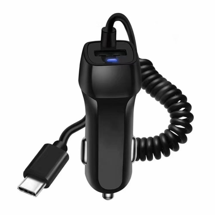 522AL Fast Charging With Cable Car Charging, Output Interface: Type-C/USB-C (Black) - Car Charger by PMC Jewellery | Online Shopping South Africa | PMC Jewellery