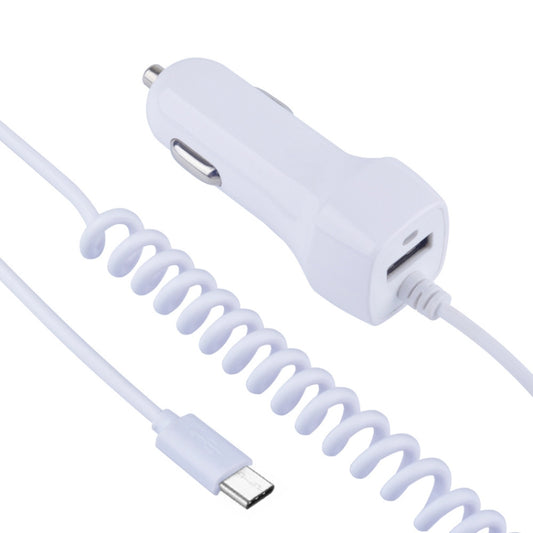 522AL Fast Charging With Cable Car Charging, Output Interface: Type-C/USB-C (White) - Car Charger by PMC Jewellery | Online Shopping South Africa | PMC Jewellery