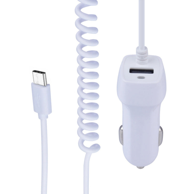 522AL Fast Charging With Cable Car Charging, Output Interface: Type-C/USB-C (White) - Car Charger by PMC Jewellery | Online Shopping South Africa | PMC Jewellery