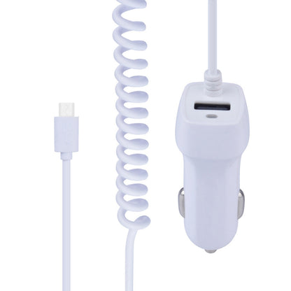 522AL Fast Charging With Cable Car Charging, Output Interface: Micro USB (White) - Car Charger by PMC Jewellery | Online Shopping South Africa | PMC Jewellery