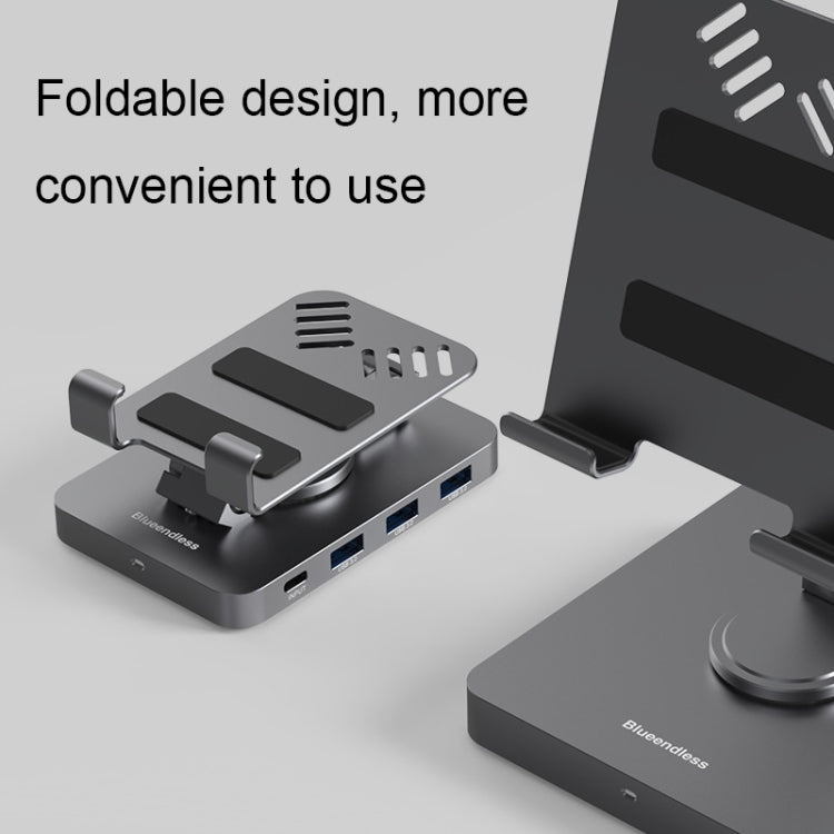 Blueendless 4K HD 60Hz Type-C/USB-C Expansion Dock Mobile Phone Tablet Holder , Spec: 10 in 1 - Desktop Holder by Blueendless | Online Shopping South Africa | PMC Jewellery