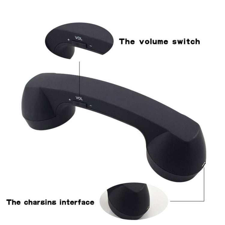 Bluetooth Wireless Connection Retro Microphone External Mobile Phone Handset(Black) - Bluetooth Earphone by PMC Jewellery | Online Shopping South Africa | PMC Jewellery
