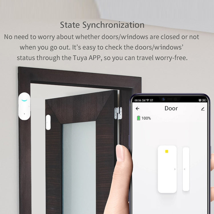 Tuya WiFi Door Magnetic Sensor Remote Intelligent Linkage Doors Windows Switch Anti-alarm APP Reminder Alarm - Door Window Alarm by PMC Jewellery | Online Shopping South Africa | PMC Jewellery