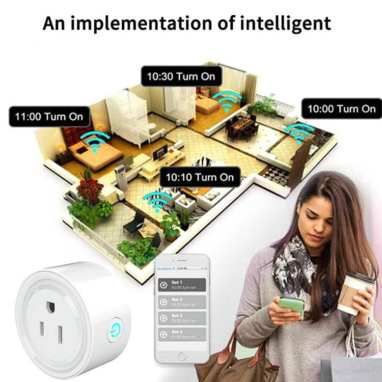 Tuya Smart App Wifi Smart Socket Phone Remote Timing Voice Switch Supports Alexa US Plug, Style: 20A Power Model - Smart Socket by PMC Jewellery | Online Shopping South Africa | PMC Jewellery