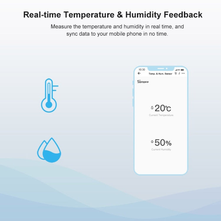 Sonoff SNZB-02 Temperature and Humidity Sensor EWelink Smart Home WiFi Remote - Home Automation Modules by Sonoff | Online Shopping South Africa | PMC Jewellery