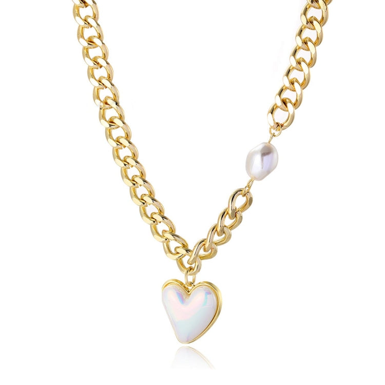 N2210-8 Thick Chain Love Ladies Temperament Necklace Collarbone Chain - Clothing & Beauty by PMC Jewellery | Online Shopping South Africa | PMC Jewellery