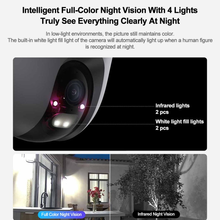 Original Xiaomi CW400 Outdoor Camera 2.5K Ultra HD Smart Full Color Night Vision IP66 Waterproof, US Plug(White) - Wireless Camera by Xiaomi | Online Shopping South Africa | PMC Jewellery