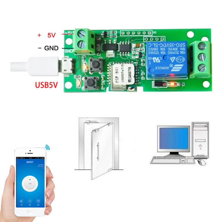 2pcs Sonoff Single Channel WiFi Wireless Remote Timing Smart Switch Relay Module Works, Model: 12V - Home Automation Modules by Sonoff | Online Shopping South Africa | PMC Jewellery