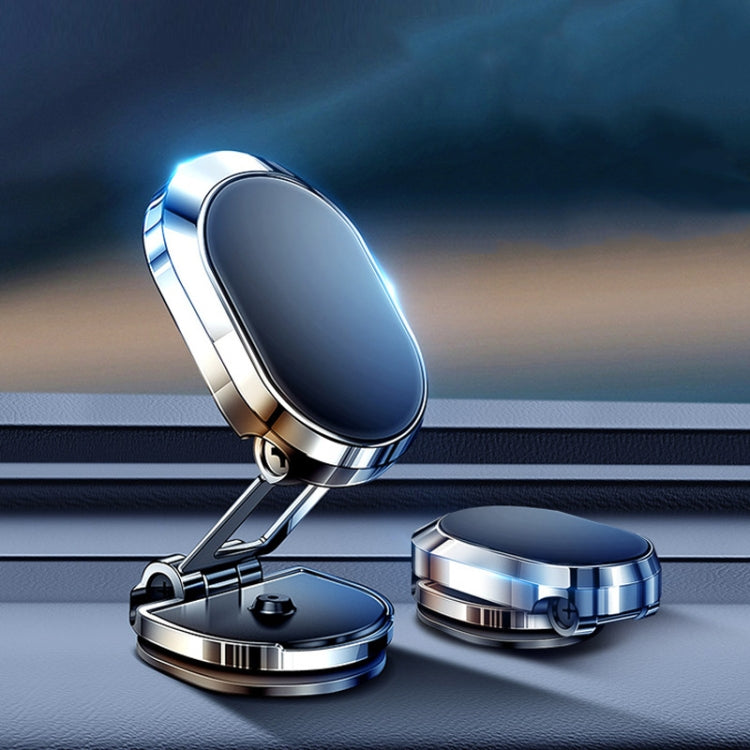 U18 Mini Car Foldable Rotating Magnetic Mobile Phone Navigation Holder(Silver) - Car Holders by PMC Jewellery | Online Shopping South Africa | PMC Jewellery