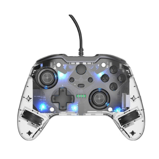 For Microsoft XBOX One / PC XO300 RGB Luminous Wired Gamepad(Transparent) - Gamepad by PMC Jewellery | Online Shopping South Africa | PMC Jewellery