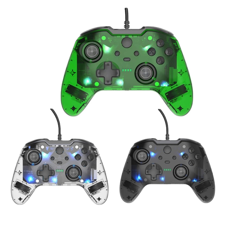 For Microsoft XBOX One / PC XO300 RGB Luminous Wired Gamepad(Transparent) - Gamepad by PMC Jewellery | Online Shopping South Africa | PMC Jewellery